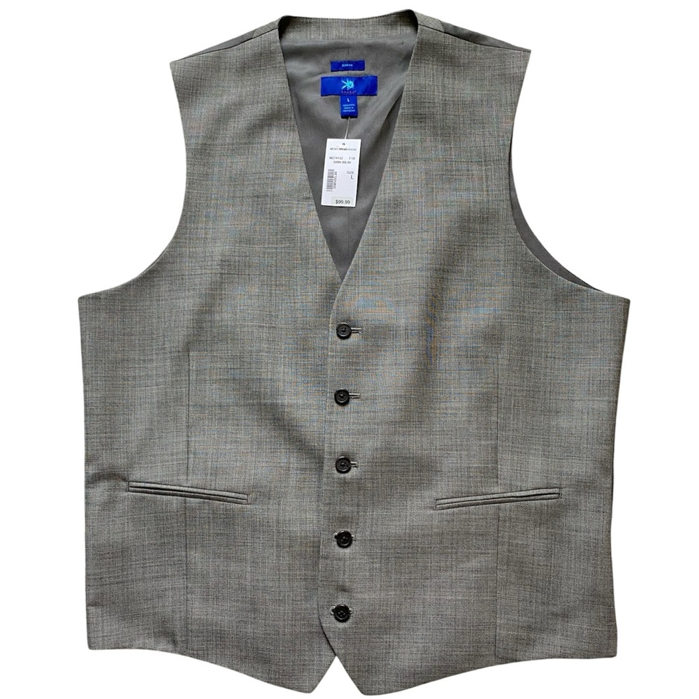 NWT Men’s Egara Men’s Wearhouse Gray Vest